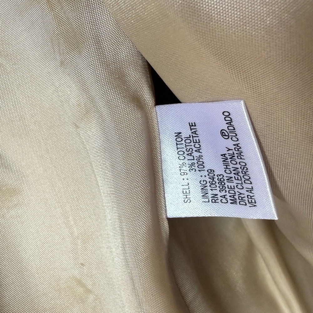 Antonio Melani Women's Khaki Solid Long-Sleeve Lined Blazer Jacket Size 6 - Picture 3 of 5